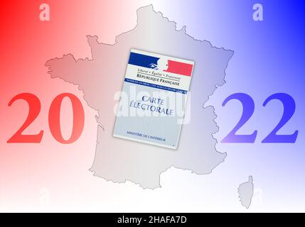 Illustrazione delle elezioni presidenziali francesi 2022 Foto Stock