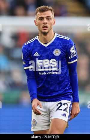 Kiernan Dewsbury-Hall #22 di Leicester City durante il gioco Foto
