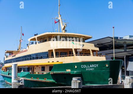 Traghetto di classe acqua dolce Sydney, il MV Collaroy è stato l'ultimo dei quattro traghetti di classe acqua dolce ad essere introdotto in servizio nel 1988, Sydney, NSW Foto Stock