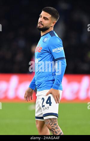 Stadio Diego Armando Maradona, Napoli, Italia, 12 dicembre 2021, Lorenzo Insigne di Napoli durante SSC Napoli vs Empoli FC - calcio italiano Foto Stock