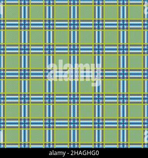 Disegno in tessuto con motivo colorato senza cuciture in tartan. Fondo in plaid testurizzato. Illustrazione di alta qualità Foto Stock