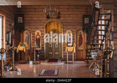 Tambov, Russia - Luglio 2021 : Chiesa della Natività di Cristo, Chiesa Ortodossa Foto Stock