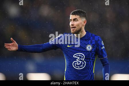 Londra, Regno Unito. 11th Dic 2021. 11 dicembre - Chelsea contro Leeds United - Premier League - Stamford Bridge Jorginho durante la partita della Premier League a Stamford Bridge, Londra. Picture Credit : Credit: Mark Pain/Alamy Live News Foto Stock
