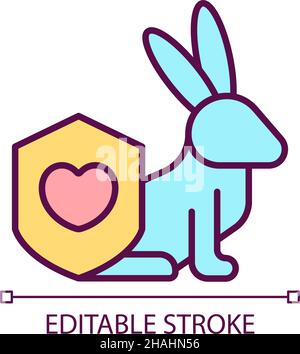 Icona colore RGB shelter PET Illustrazione Vettoriale