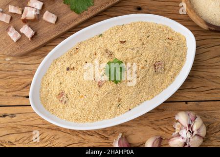 Farofa, tostato farina di manioca, cibo brasiliano Foto stock - Alamy