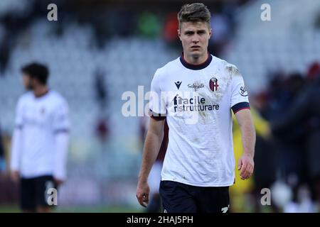 Mattias Svanberg del Bologna FC si presenta durante la Serie A una partita tra Torino FC e Bologna FC allo Stadio Olimpico il 12 dicembre 2021 a Torino. Foto Stock