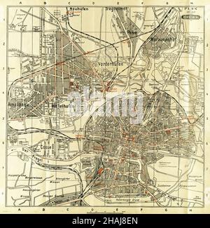 Urban Plan of Königsberg: A Historical Insight into City Layout, Königsberg mappa, mappa di Königsberg, Königsberg Plan, Königsberg Stampa, Königsberg Foto Stock