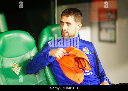 Siviglia, Spagna. 12th Dic 2021. Adnan Januzaj di Real Sociedad visto durante la partita LaLiga Santander 2021/2022 tra Real Betis e Real Sociedad all'Estadio Benito Villamarín.Final Score; Real Betis 4:0 Real Sociedad. Credit: SOPA Images Limited/Alamy Live News Foto Stock