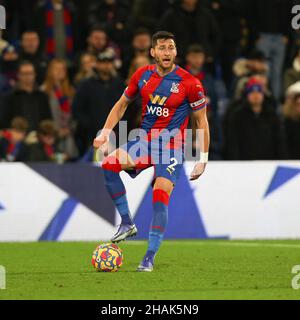 Londra, Regno Unito. 13th Dic 2021. Joel Ward di Crystal Palace in azione durante la partita della Premier League tra Crystal Palace ed Everton a Selhurst Park, Londra, Inghilterra, il 12 dicembre 2021. Foto di Ken Sparks. Solo per uso editoriale, licenza richiesta per uso commerciale. Nessun utilizzo nelle scommesse, nei giochi o nelle pubblicazioni di un singolo club/campionato/giocatore. Credit: UK Sports Pics Ltd/Alamy Live News Foto Stock