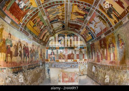 ALPES MARITIMES (06), PARCO NAZIONALE DEL MERCANTOUR, VALLE TINEE, ROUBION, CHAPELLE SAINT-SEBASTIEN Foto Stock