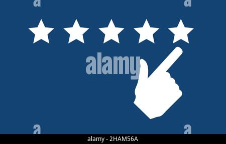 Immagine vettoriale dell'icona della classificazione a stelle eps10. Badge isolato per sito web o app, stock Illustrazione Vettoriale