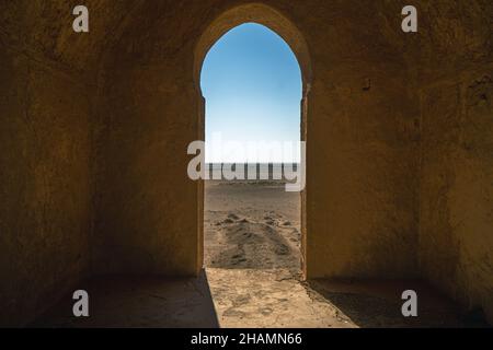 Fortezza storica di al-Ukhaidir vicino a Karbala in Iraq Foto Stock