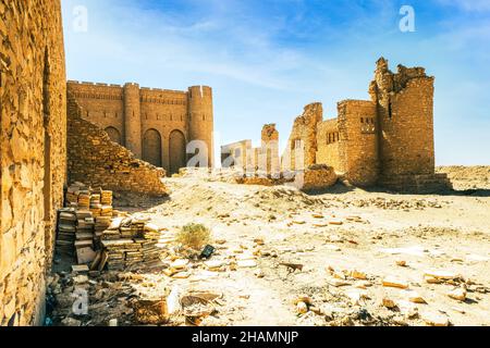 Fortezza storica di al-Ukhaidir vicino a Karbala in Iraq Foto Stock