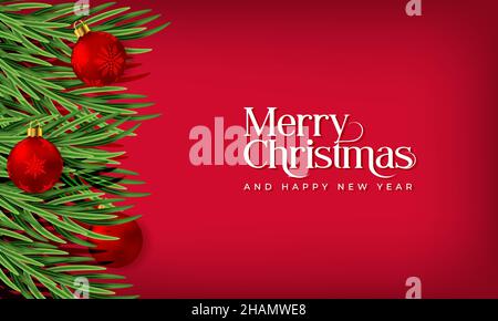 natale e felice anno nuovo sfondo design . moderno realistico sfondo design . illustrazione vettoriale Illustrazione Vettoriale