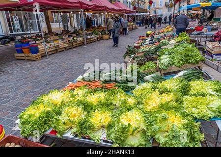 Mercato settimanale a Draguignan, Francia Foto Stock