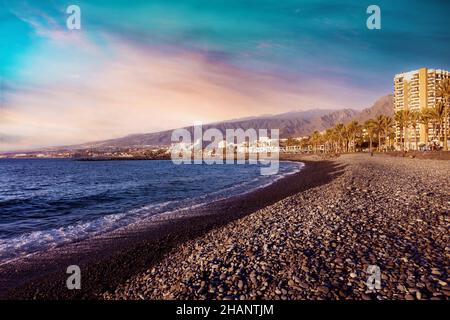 Playa de las Americas. Spiaggia di Tenerife Foto Stock