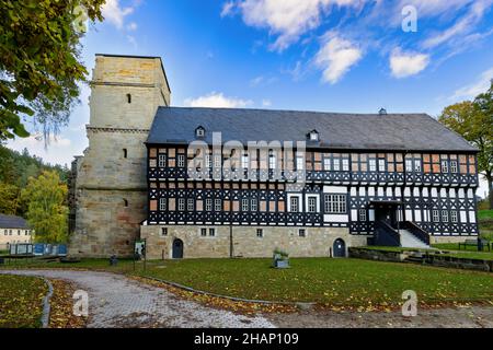 Casa dei forests nel Monastero Paulinzella a Rottenbach, Turingia, Germania. Foto Stock