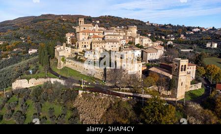 Gualdo Cattaneo, Umbria, Italia Foto Stock