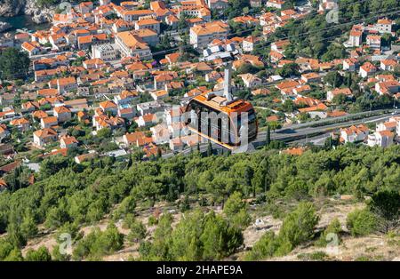 Funivia di Dubrovnik. Foto Stock