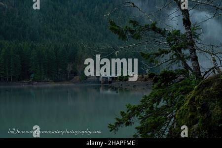 Il lago di Cushman Foto Stock