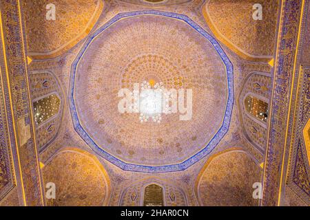 Cupola del Mausoleo di Gur-e Amir a Samarcanda, Uzbekistan Foto Stock