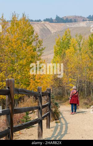 Colorado, Teller County, Victor, Vindicator Valley Trail. Storico quartiere minerario dell'oro, uno dei più produttivi del paese alla fine del 1800. Foto Stock