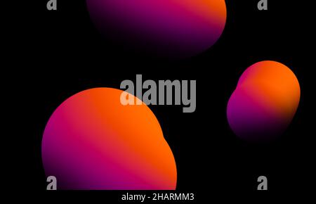 Modern Fluid 3D per sfondo e carta da parati, Abstract luce colorata olio pittura texture liquido Foto Stock