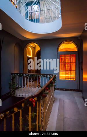 All'interno di Pitzhanger Manor, una casa di campagna inglese famosa come la casa dell'architetto neoclassico, Sir John Soane. Costruito tra il 1800 e il 1804, E. Foto Stock