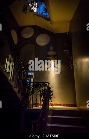 All'interno di Pitzhanger Manor, una casa di campagna inglese famosa come la casa dell'architetto neoclassico, Sir John Soane. Costruito tra il 1800 e il 1804, E. Foto Stock