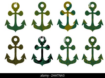 Set con ancoraggi per carta da parati e imballaggi e biancheria, regali e carte Foto Stock