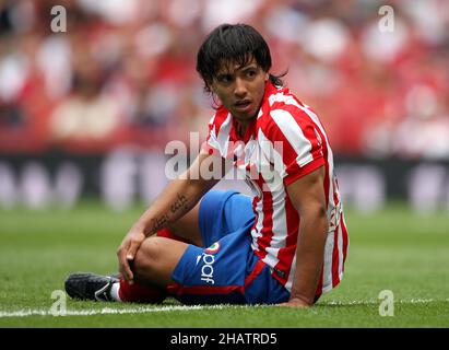 Foto d'archivio del 02-08-2009 di Sergio Kun Aguero, Atletico Madrid. 100 - Goal per Atletico tra il 2006 e il 2011, di cui 74 a LaLiga. Data di emissione: Mercoledì 15 dicembre 2021. Foto Stock