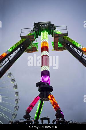 Una fiera invernale arriva a Brighton Foto Stock