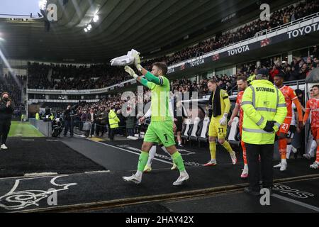 Chris Maxwell #1 di Blackpool guida la sua squadra Foto Stock