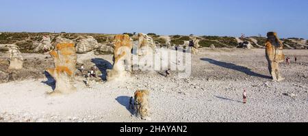 Rauks sull'isola di Faaroe Svezia Foto Stock