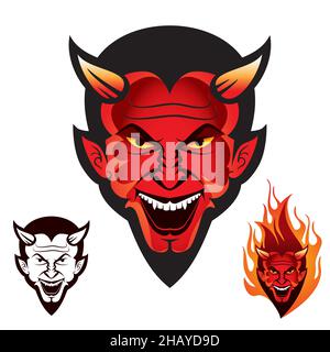 Il logo Diablo o Diavolo, può essere utilizzato per magliette, club ciclistico o qualsiasi altro scopo. Illustrazione Vettoriale