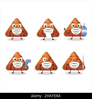 Un'immagine di arancione gummy caramella C stile cartoon design mantenere sano durante una pandemia. Illustrazione vettoriale Illustrazione Vettoriale