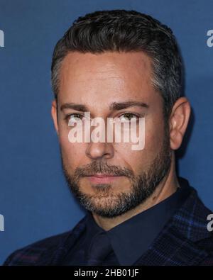 Hollywood, Stati Uniti. 15th Dic 2021. HOLLYWOOD, LOS ANGELES, CALIFORNIA, USA - 15 DICEMBRE: L'attore americano Zachary Levi arriva al Los Angeles Premiere di Lionsgate 'American Underdog' tenuto al TCL Chinese Theatre IMAX il 15 dicembre 2021 a Hollywood, Los Angeles, California, Stati Uniti. (Foto di Xavier Collin/Image Press Agency) Credit: Image Press Agency/Alamy Live News Foto Stock