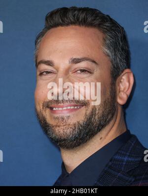 Hollywood, Stati Uniti. 15th Dic 2021. HOLLYWOOD, LOS ANGELES, CALIFORNIA, USA - 15 DICEMBRE: L'attore americano Zachary Levi arriva al Los Angeles Premiere di Lionsgate 'American Underdog' tenuto al TCL Chinese Theatre IMAX il 15 dicembre 2021 a Hollywood, Los Angeles, California, Stati Uniti. (Foto di Xavier Collin/Image Press Agency) Credit: Image Press Agency/Alamy Live News Foto Stock