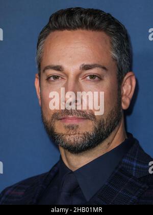 Hollywood, Stati Uniti. 15th Dic 2021. HOLLYWOOD, LOS ANGELES, CALIFORNIA, USA - 15 DICEMBRE: L'attore americano Zachary Levi arriva al Los Angeles Premiere di Lionsgate 'American Underdog' tenuto al TCL Chinese Theatre IMAX il 15 dicembre 2021 a Hollywood, Los Angeles, California, Stati Uniti. (Foto di Xavier Collin/Image Press Agency) Credit: Image Press Agency/Alamy Live News Foto Stock