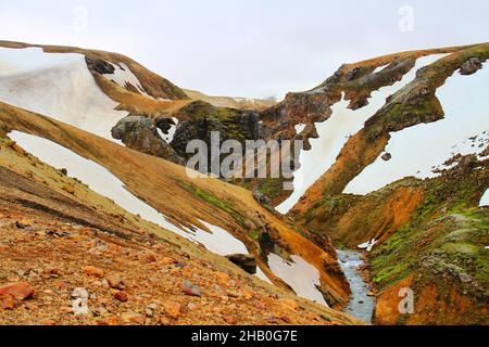 Parco termale di Hveradalir Kerlingarfjoll Foto Stock