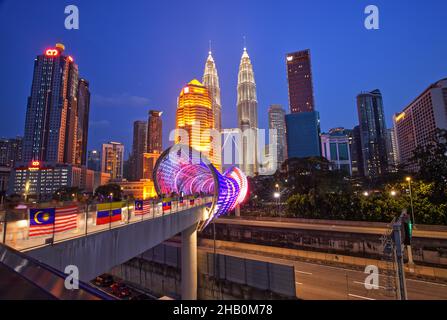 Il centro cittadino di Kuala Lumpur Foto Stock