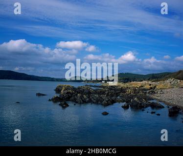 La costa a Kippford o Scaur Dumfries e Galloway Scozia Foto Stock