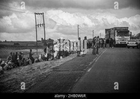 Guerra in Etiopia, rifugiato da Tigray, Africa Foto Stock