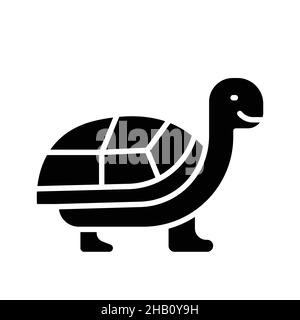 Icona di Turtle Glyph vettore animale Illustrazione Vettoriale