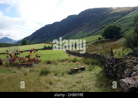 The Wainwrights 'Illgill Head & Whin Rigg' di Easthwaite Farm, Nether Wasdale nella Wasdale Valley, Lake District National Park, Cumbria, Inghilterra, Regno Unito Foto Stock