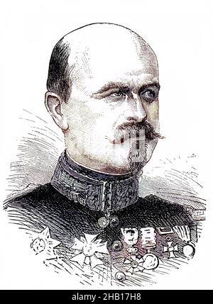 Louis Jules Trochu, 12 marzo 1815 - 7 ottobre 1896, è stato un leader militare e politico francese, ha servito come presidente del governo di difesa nazionale-Frances de facto capo di stato-dal 4 settembre 1870 fino alle sue dimissioni il 22 gennaio 1871 / Louis Jules Trochu, 12. März 1815 - 7. Oktober 1896, war ein Französischer Militärführer und Politiker, er diente als Präsident der Regierung der nazionalen Verteidigung - Frankreichs de facto Staatsoberhaupt - vom 4. Settembre 1870 bis zu seinem Rücktritt am 22. Januar 1871, storico, digitale riproduzione migliorata di un originale dal 1 Foto Stock