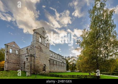 Monastero Paulinzella a Rottenbach, Turingia, Germania. Foto Stock