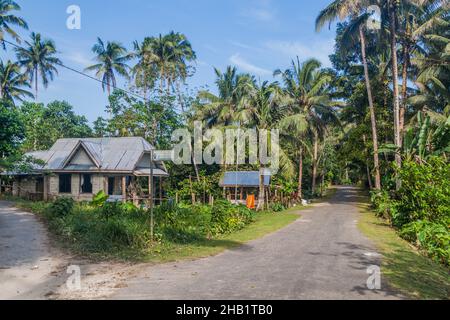 Piccolo villaggio sull'isola di Siquijor, Filippine. Foto Stock