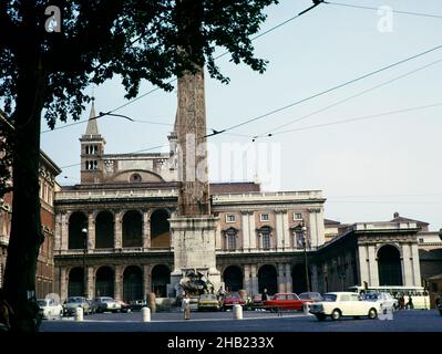 Obelisco Laterano, il più grande obelisco egiziano al mondo, Roma, Italia nel 1974 Foto Stock