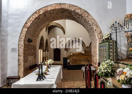 All'interno del monastero di Tentudia in Calera de Leon, fondata nel XIII secolo. Provincia di Badajoz, Estremadura, Spagna Foto Stock